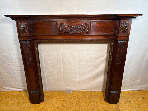 Cornice per camino antica in mogano intagliato in stile Luigi XVI - Fine XIX secolo – Oggetti decorativi (photo 7 of 12)