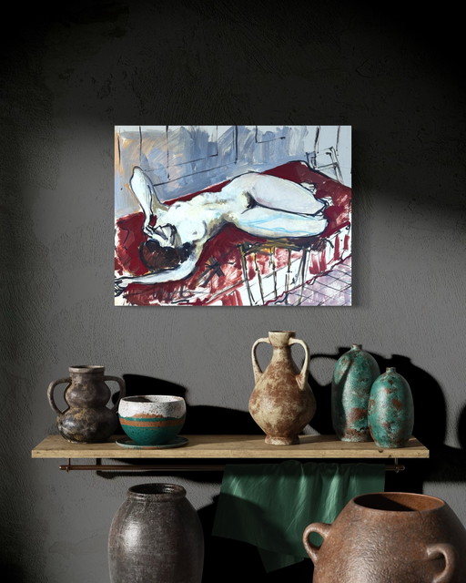 Jean Marie Planque - 1970 - Prachtig naaktschilderij