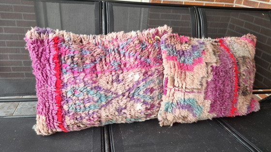 Image 1 of Berber vintage kussenset, sier kussen set