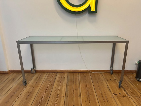 High tables on castors by Monica Armani B&B Italia – Side tables, Glass (photo 6 of 6)