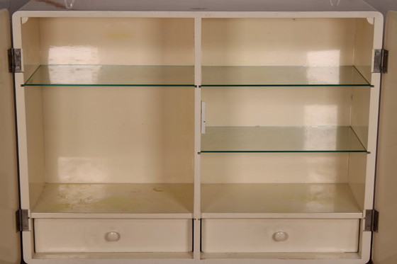 Image 1 of Pauly Fulda wall-mounted cabinet – Vintage Space Age medicine cabinet 1950s–70s, lockable