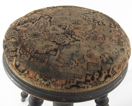 Sgabello da pianoforte olandese antico regolabile – Sgabelli, Legno, Ferro (photo 4 of 7)