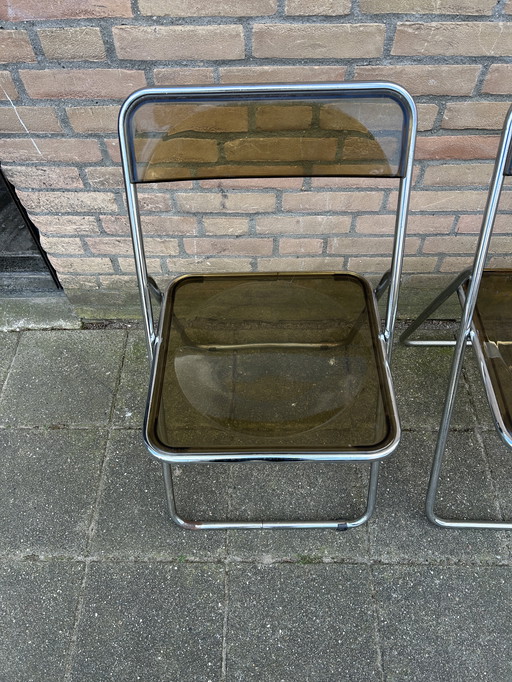 4 Vintage Retro Plexiglas Folding Chairs