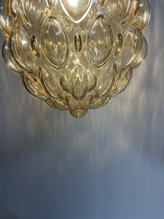 Image 1 of Bubble Round glass pendant lamp 1960s Glashutte Limburg, Helena Tynell
