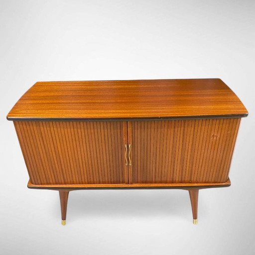 Vintage mahogany veneer cabinet 1950s