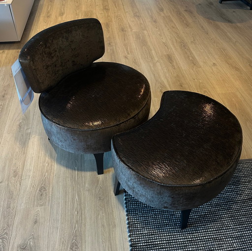 Rapture Gilbert fauteuil met hocker