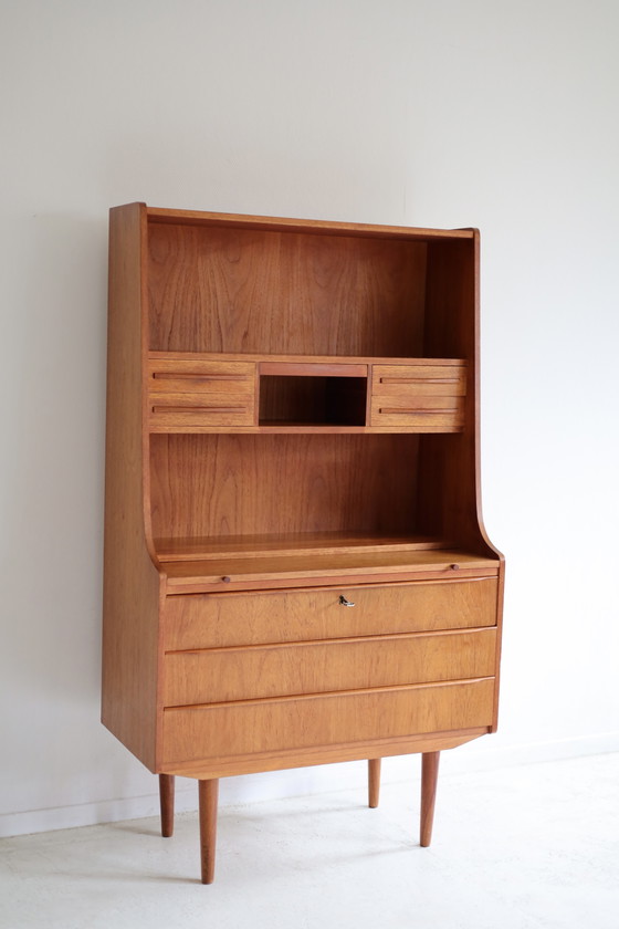 Vintage Scandinavian Secretaire, 1950s/60s – Wall cabinet, Wood (photo 2 of 9)