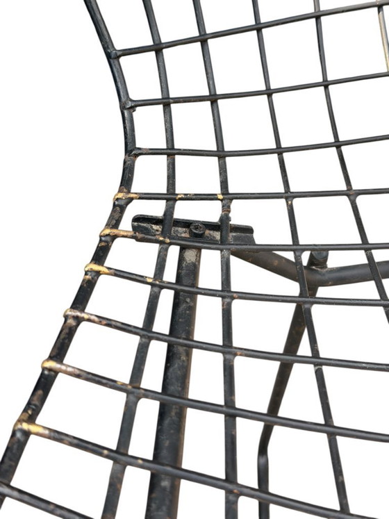 Image 1 of Ensemble authentique de 4 chaises Harry Bertoia Wire pour Knoll - Acier et coussins d'origine