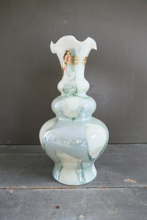 Vase Opalin Toscan Vintage Effet Marbre Italie