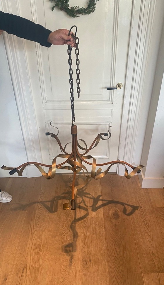 Image 1 of Jacco Maris Ruban plié oval pendant lamp made of curved steel