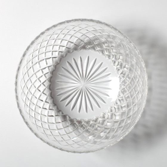 Image 1 of Kristallen mid-century tafelstuk, vintage fruit- of saladeschaal van helder glas / Florence / Italië / jaren 1960