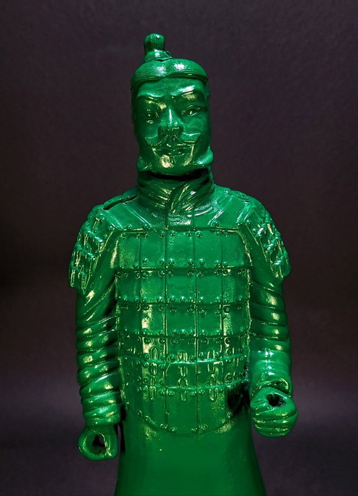 Guerrier Xi'an En Terre Cuite -中國製造 Zhōngguó Zhìzào – beeldhouwkunst, Ceramic