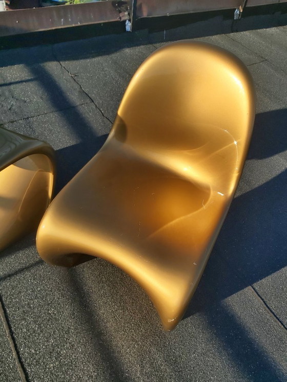 Image 1 of Vitra Panton Classic Gold 2007 – Moët & Chandon Edition (2 Stück, nummeriert, Sammlerstücke)