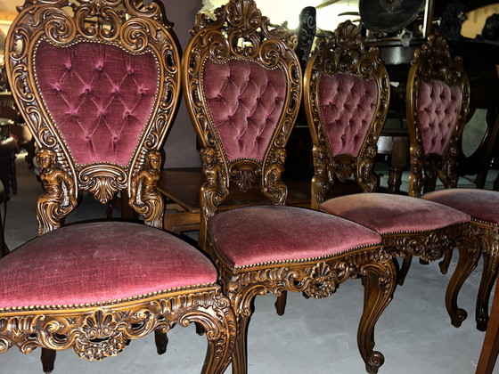 Image 1 of 4 sillas de comedor barrocas italianas