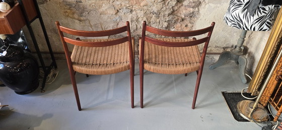 Image 1 of Arne Wahl Iversen (1927-2016) - Paar stoelen van Glyngøre Stolefabrik, DK, circa 1950-1960