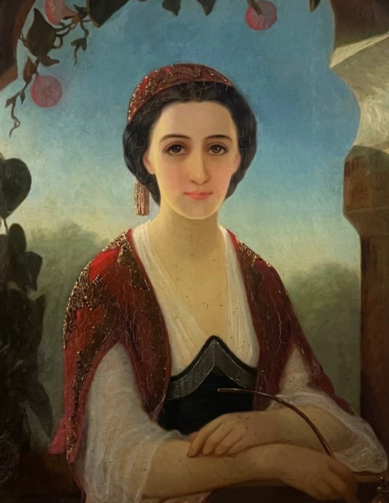 Image 1 of 19th-Century Romantic Portrait – Henry Scheffer (1800-1862)