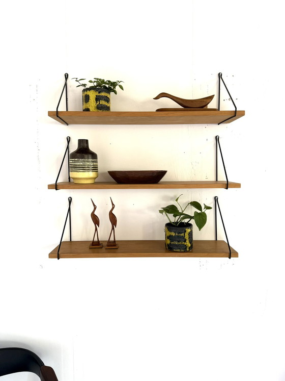 Image 1 of Vintage beech wood wall rack, WHB Germany ‘60