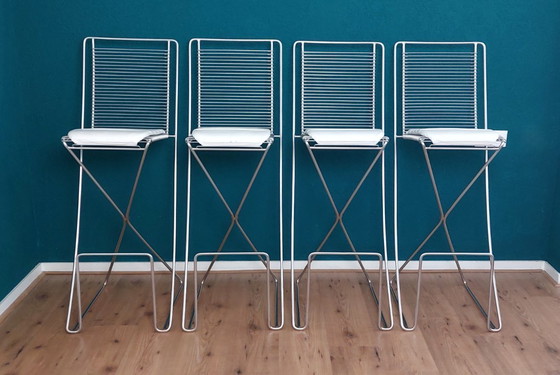 Image 1 of 4 sgabelli da bar Kreuzschwinger di Till Behrens, anni '90