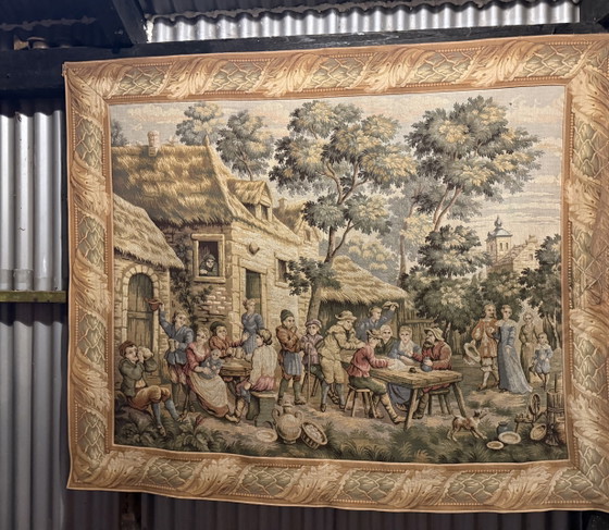 French Tapestry - Gobelin - Aubusson Style – 170 x 150 cm | Early 20th Century – JPParis, Wall decoration (photo 4 of 7)