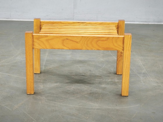 Mid-Century Ash Wood Plant Stand, Czechoslovakia, 1960s – Plant table (photo 6 of 9)