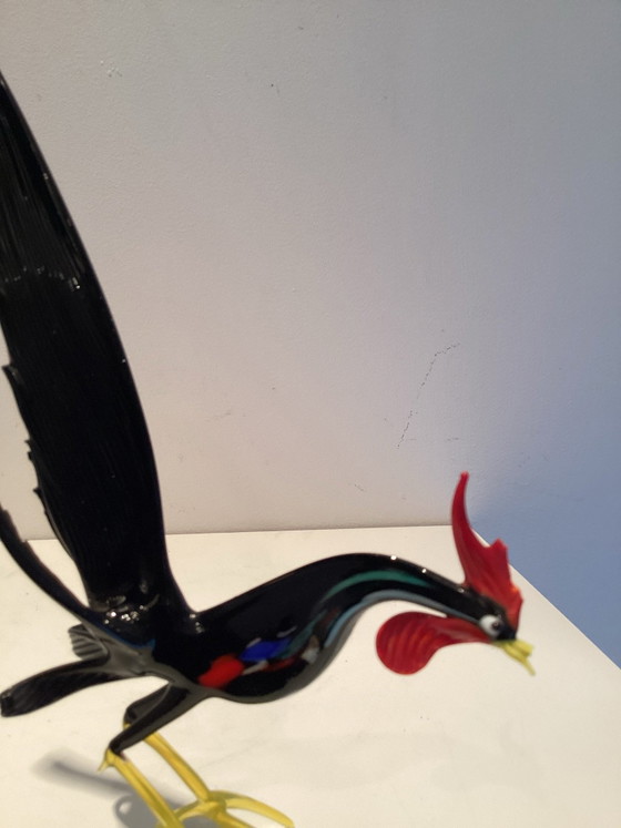 Zeldzame Bimini Wenen Paradijsvogel-Ar Deco  Lampwork Glas-26 cm. – Sculpture (photo 4 of 8)