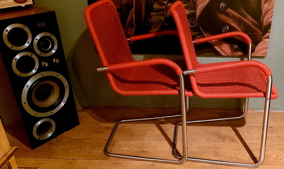 Image 1 of 2 sedie Tecta speciali, rosse invece che nere, molto belle