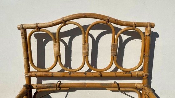 Image 1 of 70s Vintage junior bamboe bed