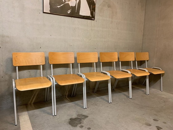 Image 1 of 6 X Stackable Industrial Chair