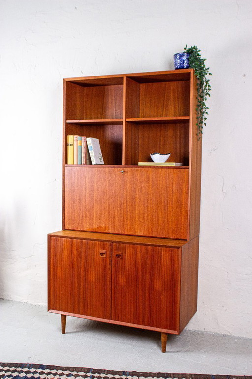 Erik Brouer Sekretär Highboard Bücherregal Danish Design Mid Century Teakholz Vintage – high boards, Wood (photo 2 of 17)