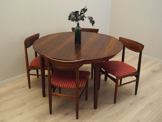 Image 1 of Round rosewood table, Danish design, 1960s, manufacturer: Gudme Møbelfabrik, designer: Ole Hald