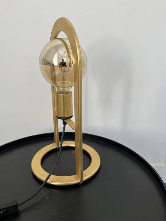 Image 1 of Midcentury brass table lamp