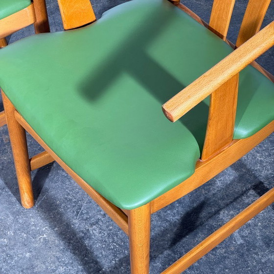 Image 1 of Set of 4 Carl-Ewert Ekström Chairs, Reupholstered in Leather, 1970s