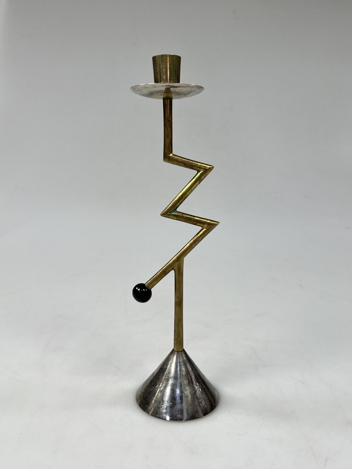 Chandelier vintage en zigzag, style Memphis, années 1980