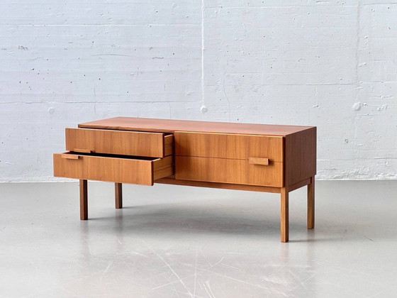 Image 1 of Mobile basso danese in teak di metà secolo con quattro cassetti, anni '60