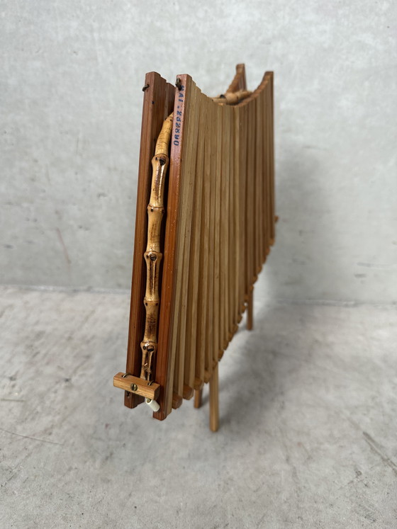 Image 1 of Vintage foldable fruit bowl - bamboo