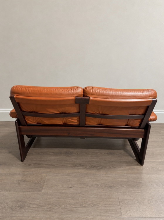 Mid Century Twee zitter bank Coja – 2 zitsbanken, Hout, Leer (photo 4 of 6)