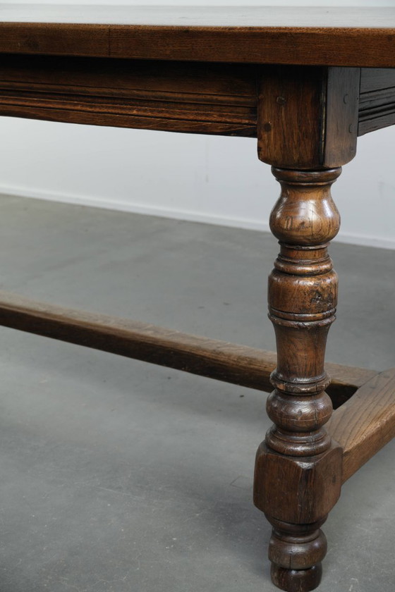 Image 1 of Grote antieke Engelse eikenhouten boeren xxl eettafel in een uniek groot formaat en een prachtig patina uit begin 19e eeuw