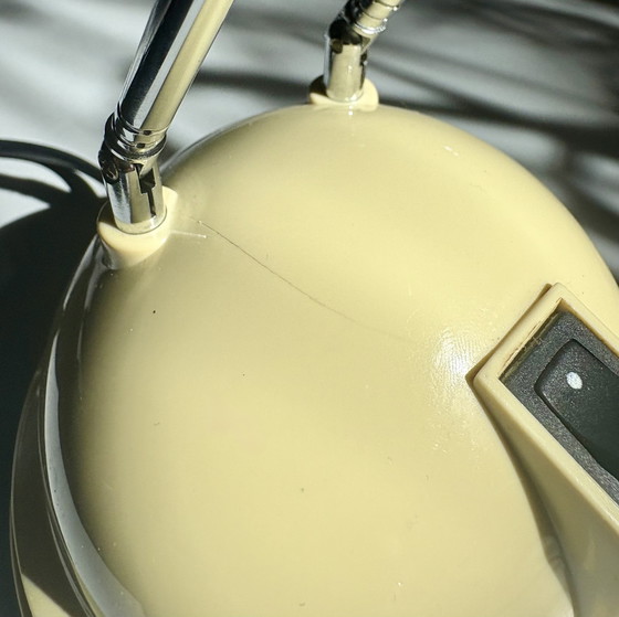 Image 1 of Beautiful vintage telescopic desk lamp in butter yellow / retro beige