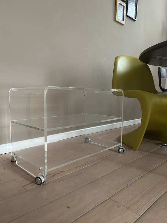 Image 1 of Vintage design plexiglass side table