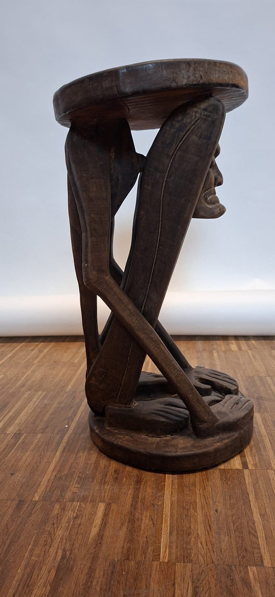 Image 1 of Antique African Tribal Carved Table