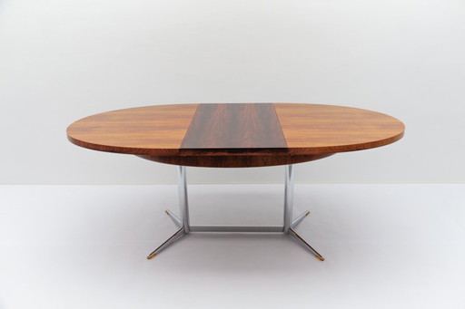 Scandinavische opklapbare eettafel van palissanderhout, jaren 60