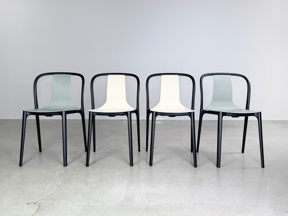 Image 1 of Conjunto de 2 sillas Vitra Belleville Ronan Erwan Bouroullec Outdoor Cream
