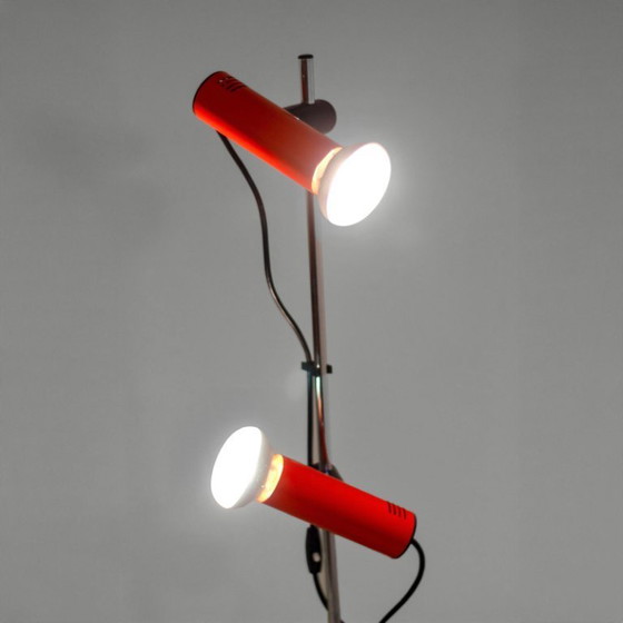 Image 1 of 1x Space Age Metal Floor Lamp, Targetti Sankey, Italy 1970s