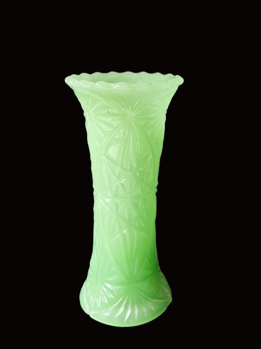 Seltene Vintage-Jadeitvase – vazen, Glass