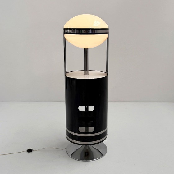 Image 1 of Rotating Bar Cabinet with Lamp in the Style of Joe Colombo, 1960s