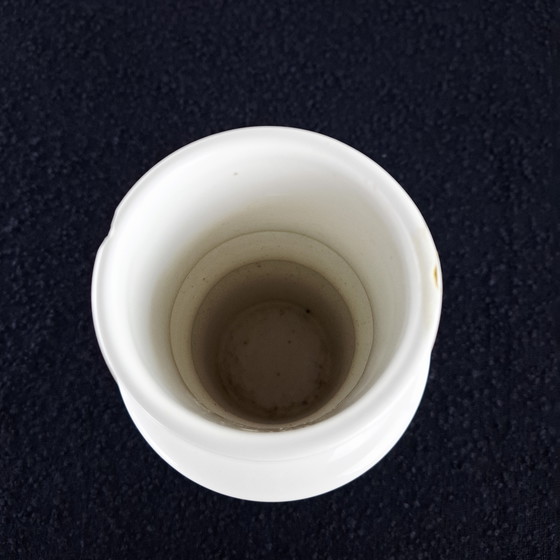 Image 1 of Vase Sicart vintage blanc Pino Spagnolo années 1960 modèle 0014