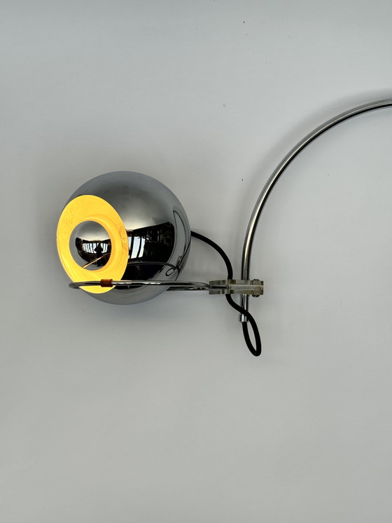 Image 1 of Vintage Chrome Wall Lamp by GEPO Amsterdam, 1970s – Eyeball Design
