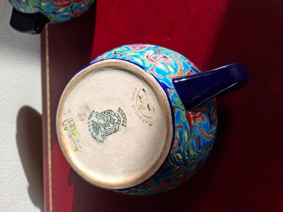 Image 1 of Juego de té esmaltado cloisonné de Longwy
