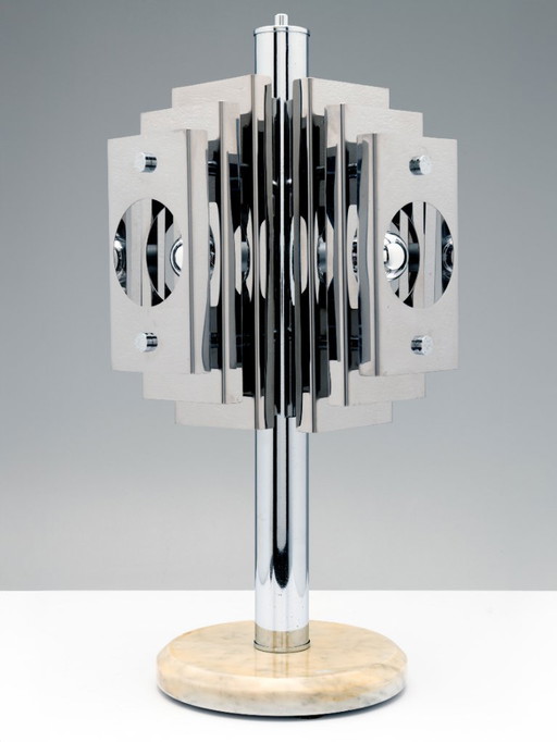 Lampe de table italienne chromée