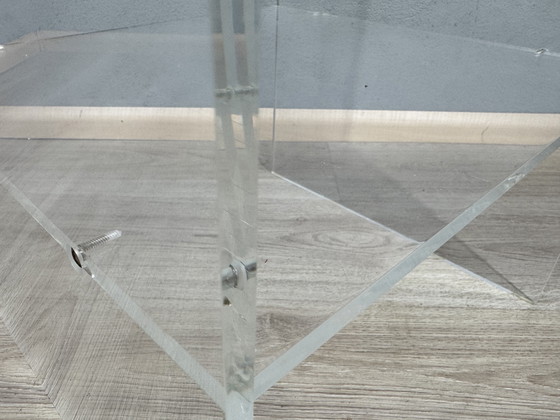 Image 1 of Tavolino laterale in plexiglass trasparente